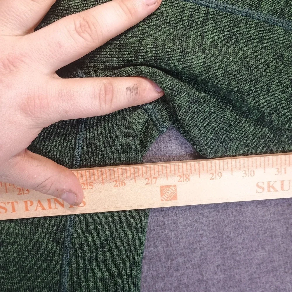Eddie Bauer Quarter Zip Fleece Pullover Sweater Mens XXL Green‎ Mock Neck